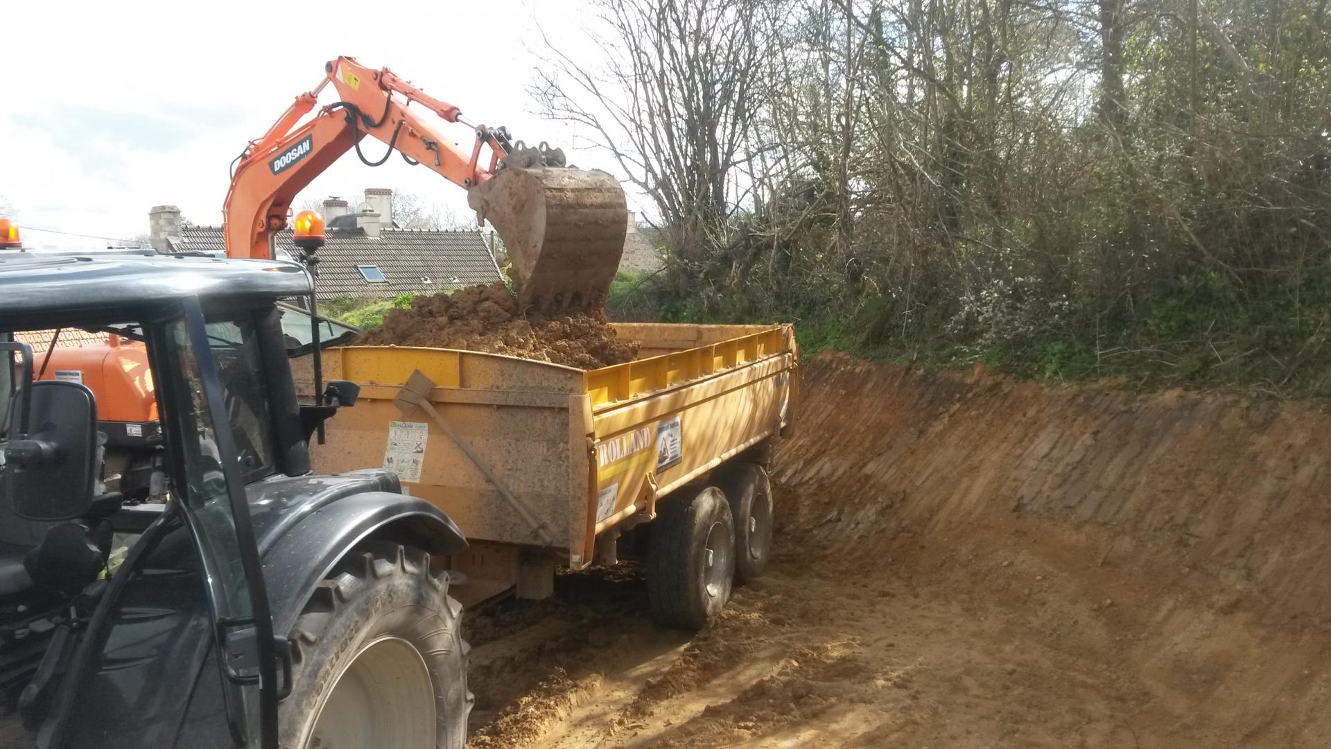 Terrassement pour dclaver une maison