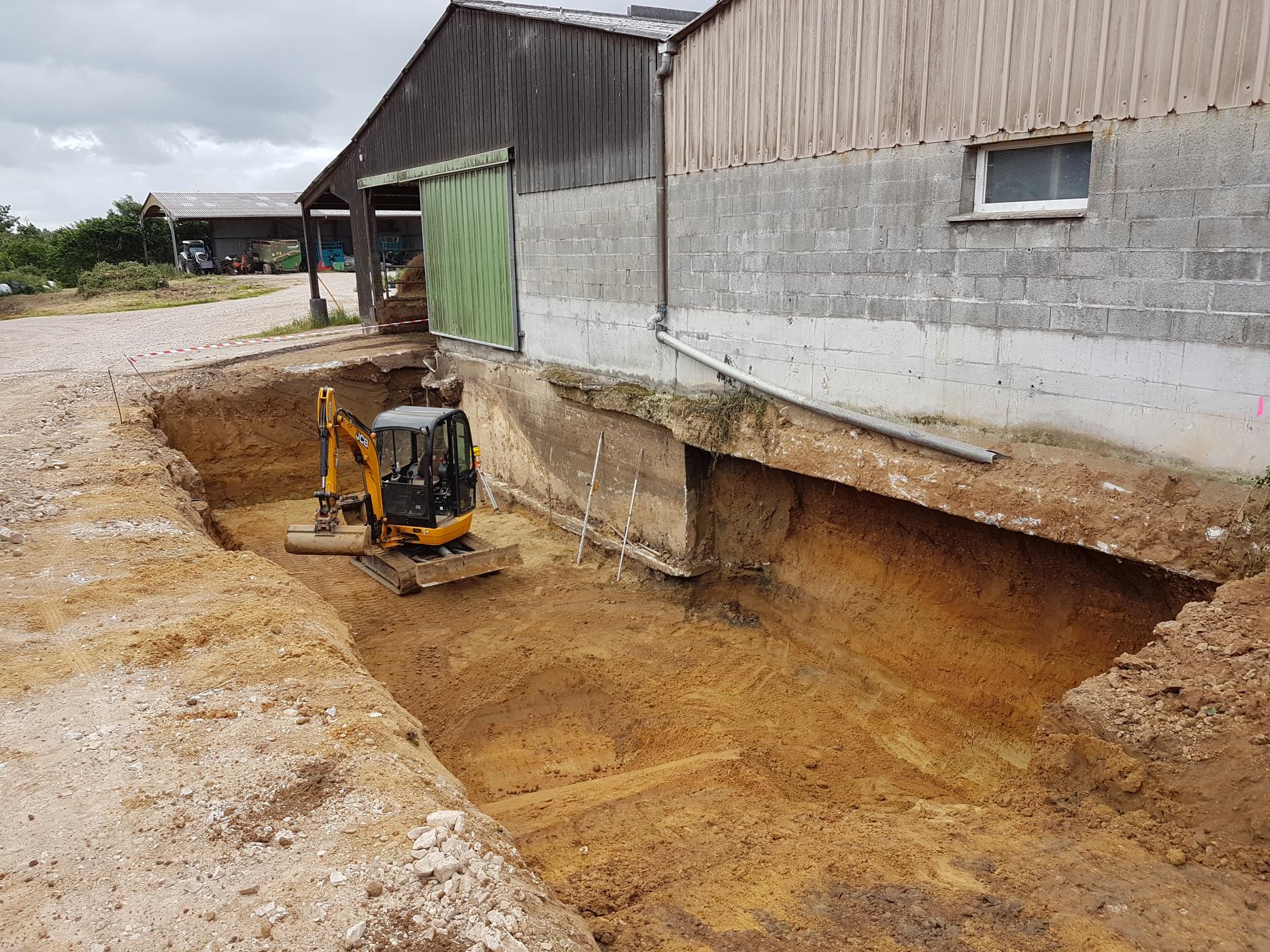 Terrassement pour cration d'une Fosse