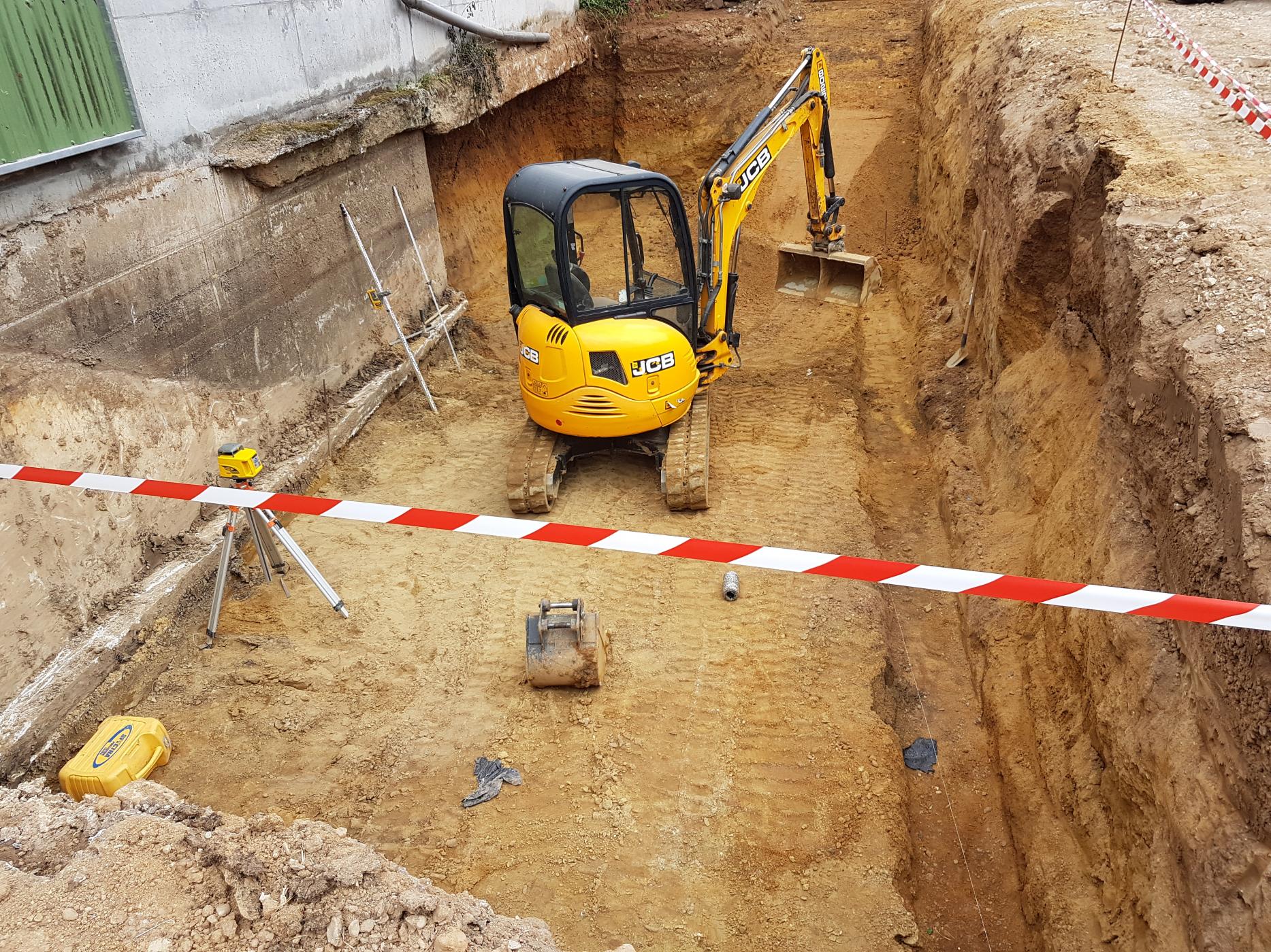 Terrassement pour création d'une Fosse