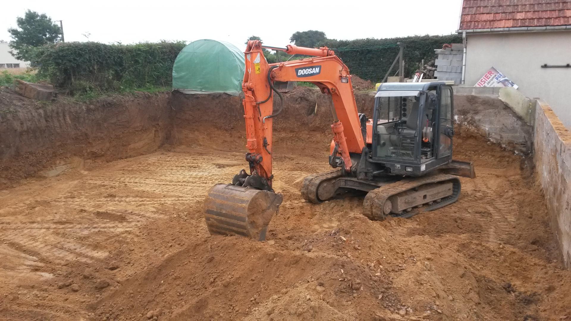 Terrassement pour cration d'un garage