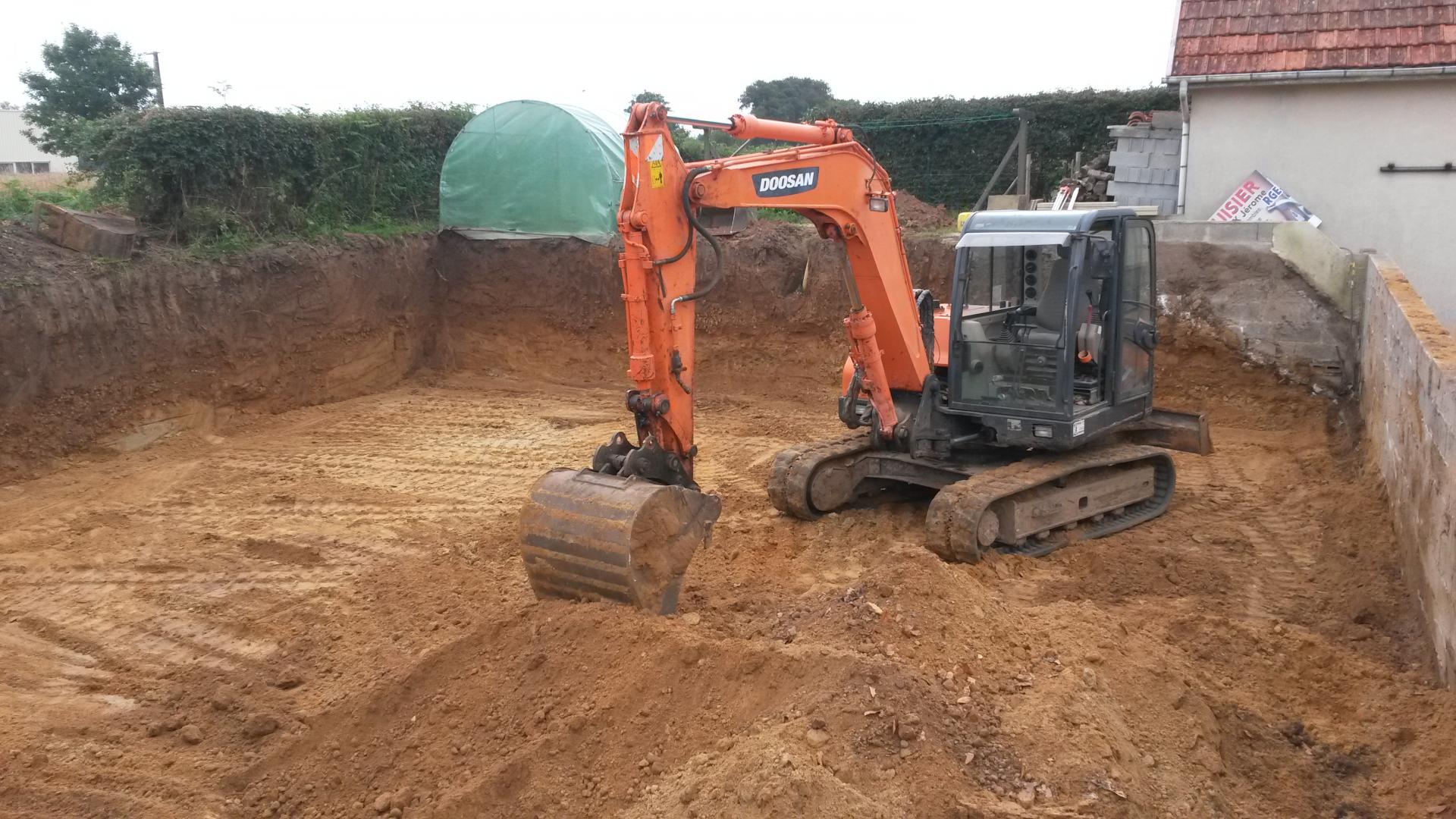 Terrassement pour création d'un garage