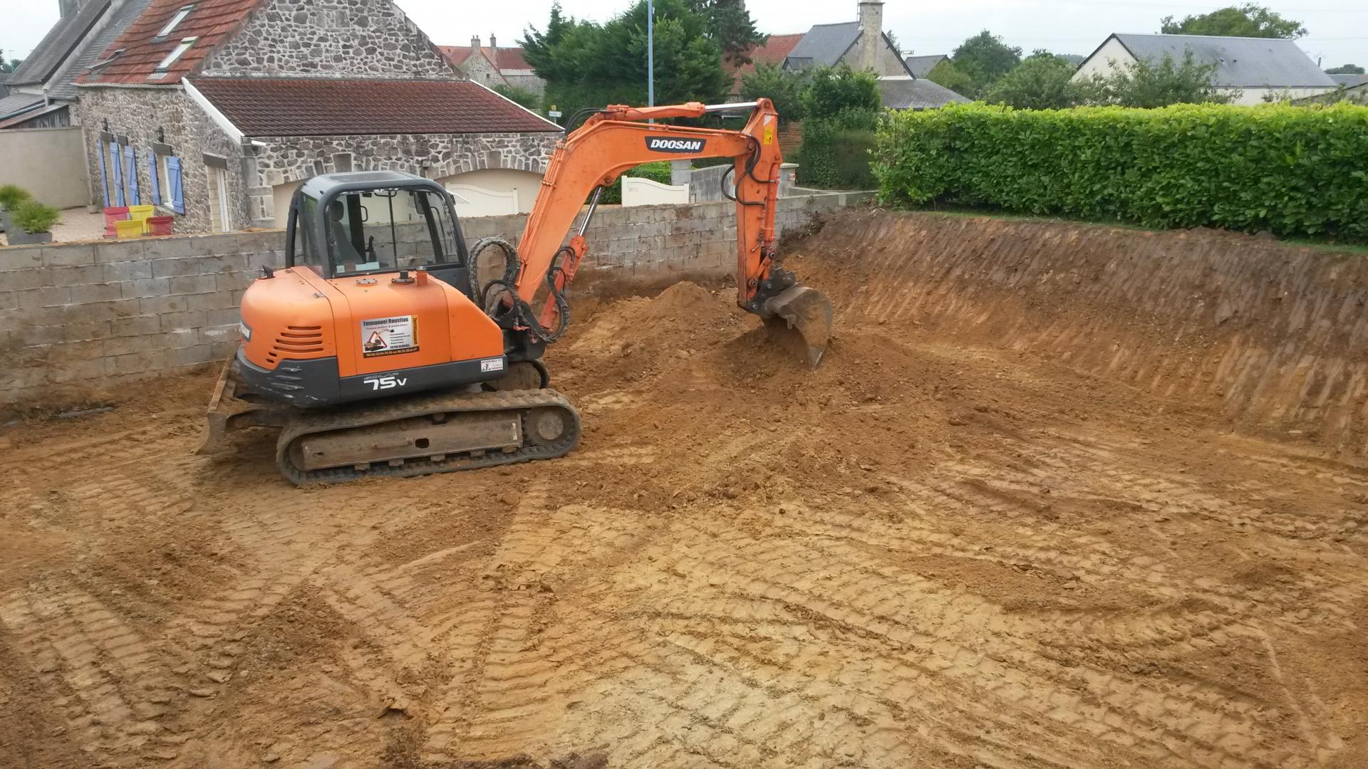 Terrassement pour cration d'un garage