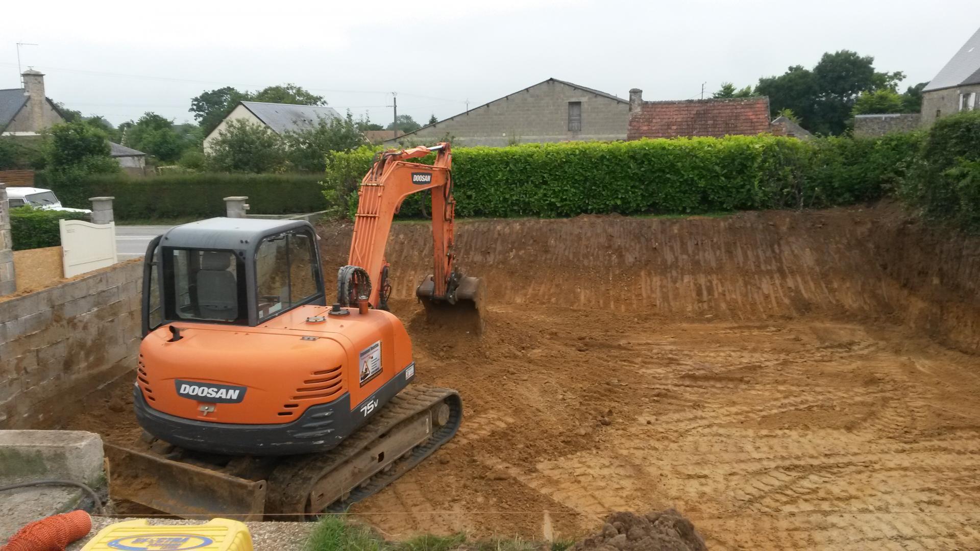 Terrassement pour cration d'un garage