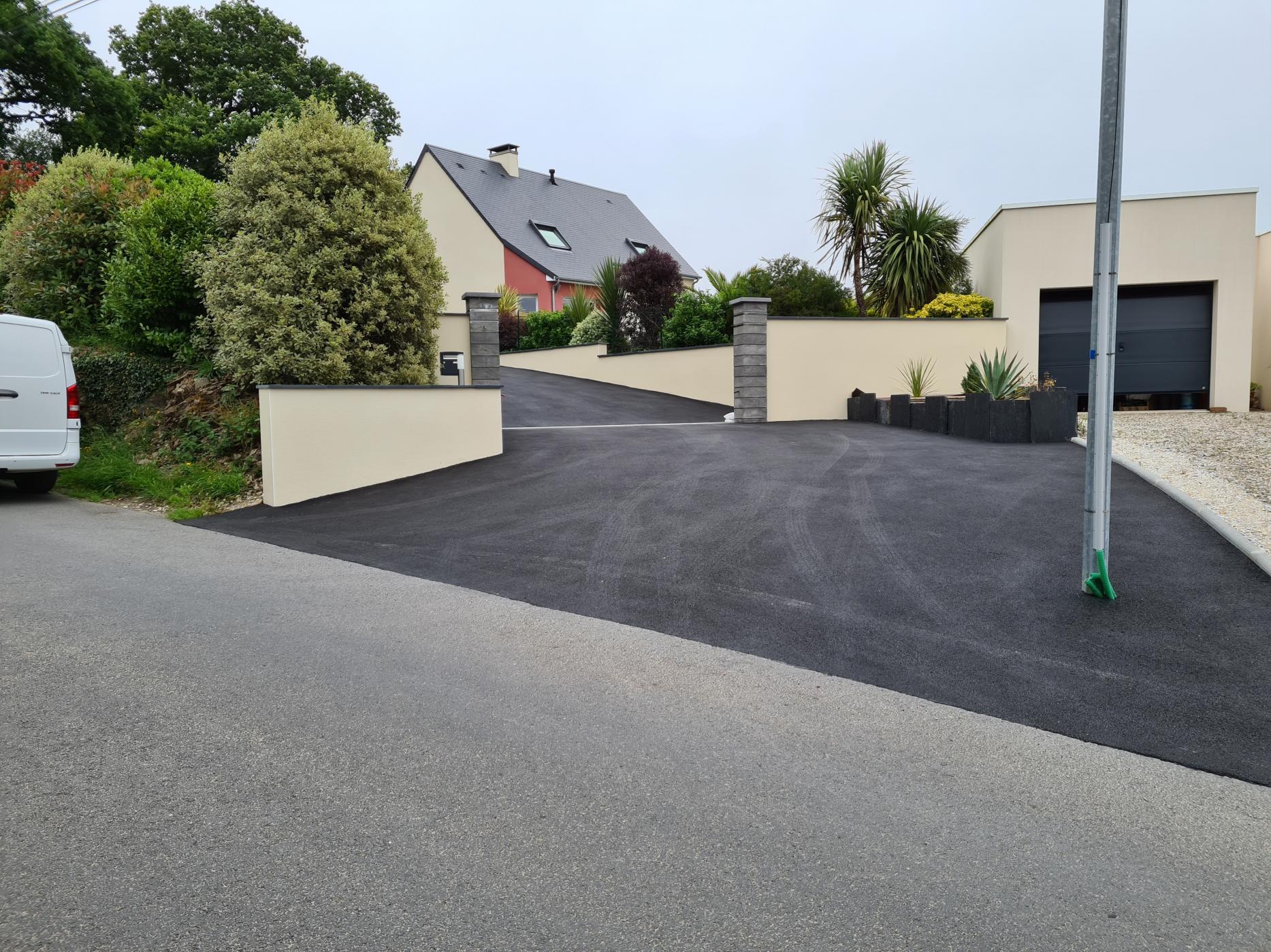 Création d'un parterre avec un palis de schiste